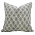 Pudina Green Floral Block Print Cushion Cover | Linen Blend | Indian Handmade