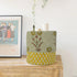Roman shades gray linen hand print design  