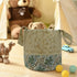 Decorative linen basket with hand print art  