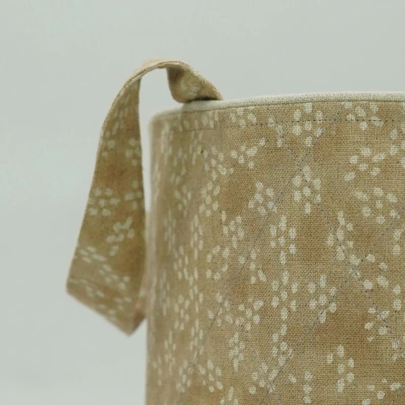 Block print basket linen for farmhouse decor