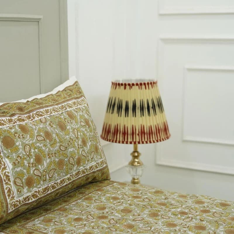 Designer linen lampshade in Indian style
