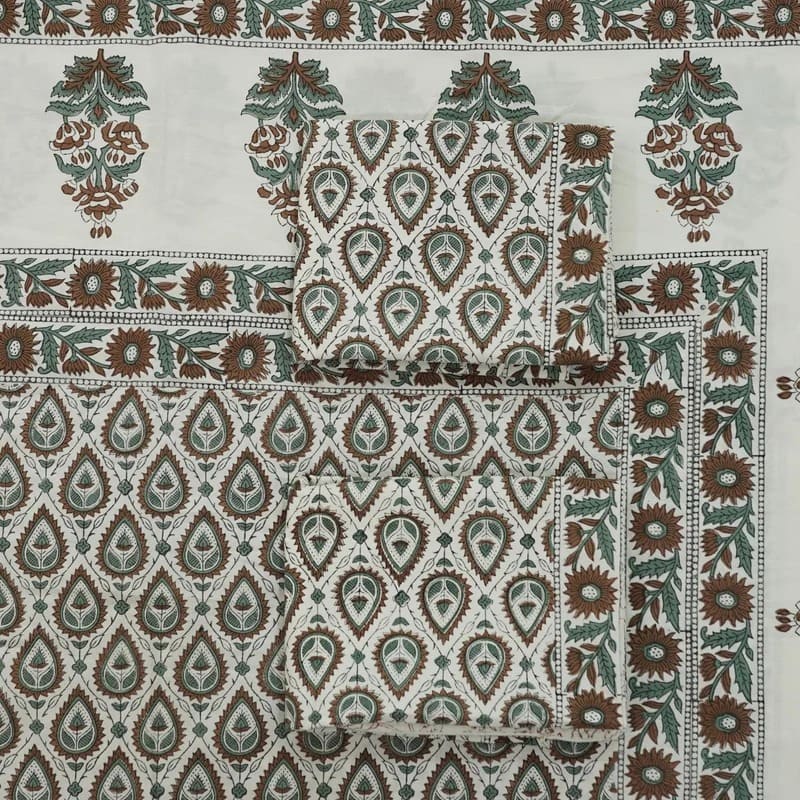 Bold block print bedsheets for modern bedrooms