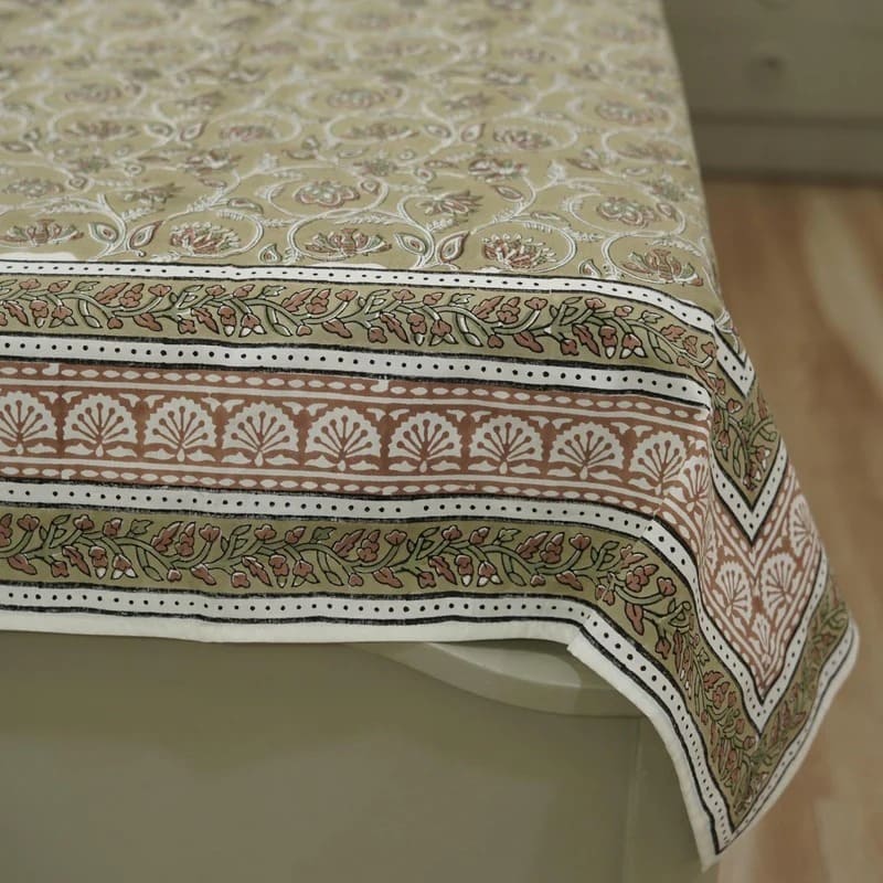 Saraswati Block Print Bedsheet 100% Cotton Floral