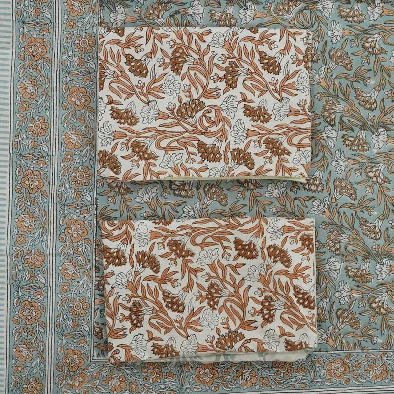  Classic hand print bedsheet for home
