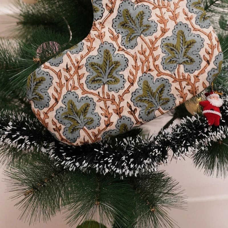 Decorative Hand Print Christmas Stocking