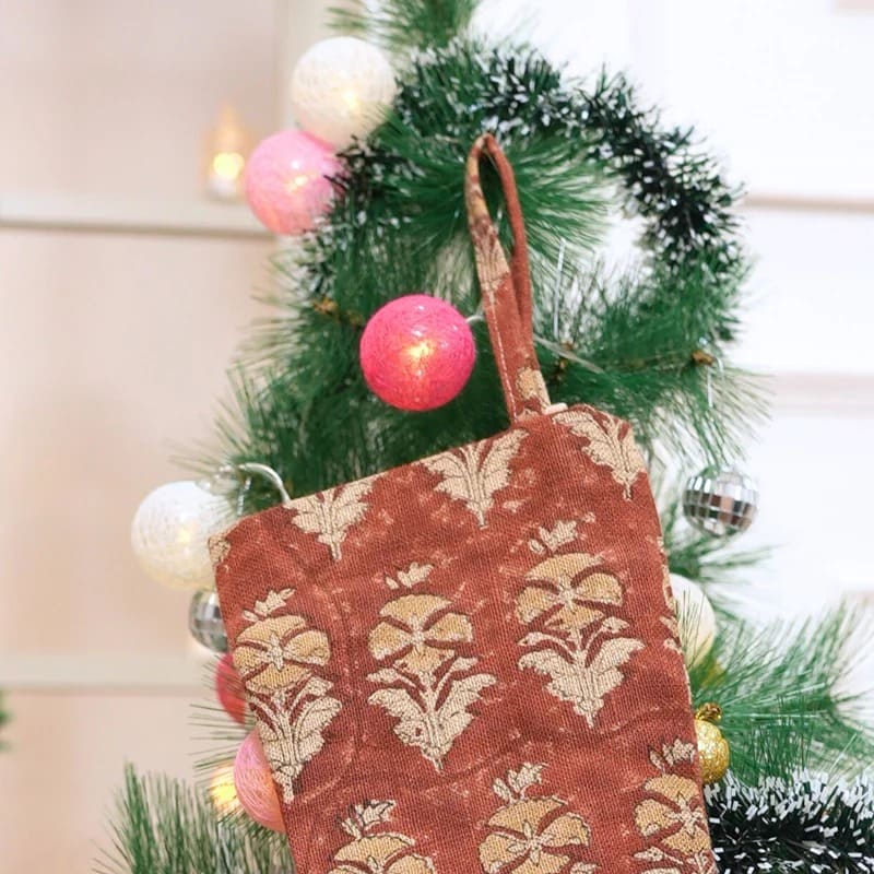 Hand Print Stocking for Festive Decor