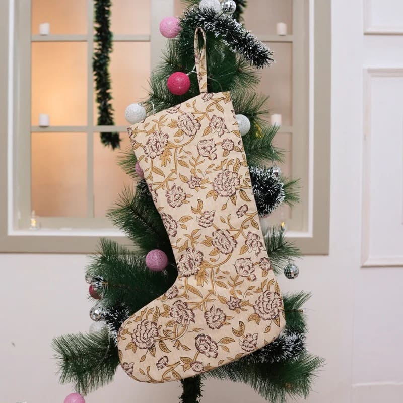 Stylish hand print stockings for Christmas and home decor