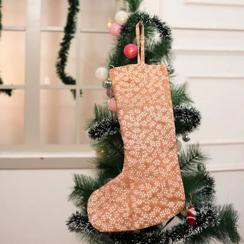 Decorative Indian Block Print Stocking 