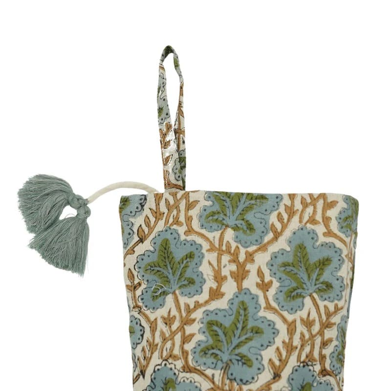 Indian Pushpsamhita Pure Linen Christmas Stocking