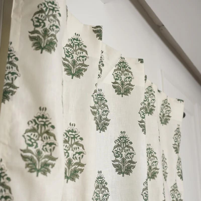 Blue curtain panels for modern living room
