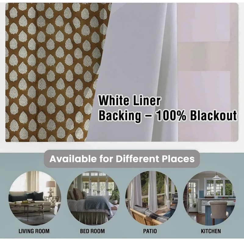 Master bedroom ideas with stylish patterned blackout curtains