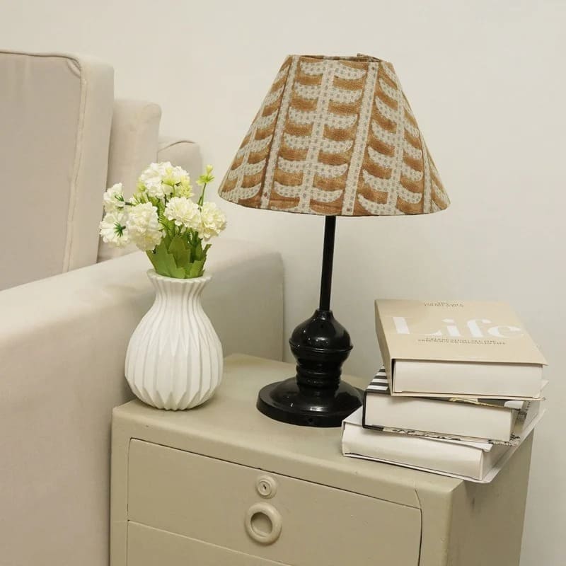 Patterned fabric lampshades for table or floor lamp