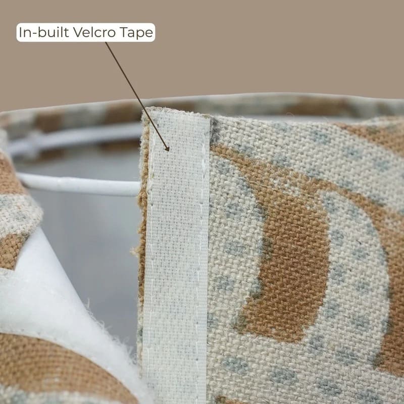 Fabric lampshade cone with unique design