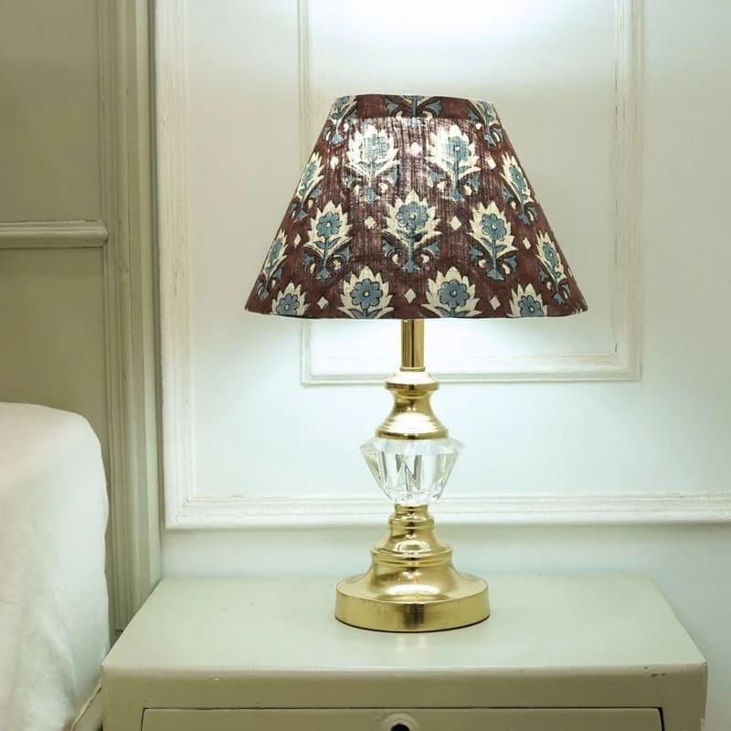 Hand-printed fabric lampshade for cozy interiors