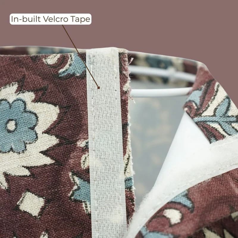 Blue patterned lampshade fabric for table lamp
