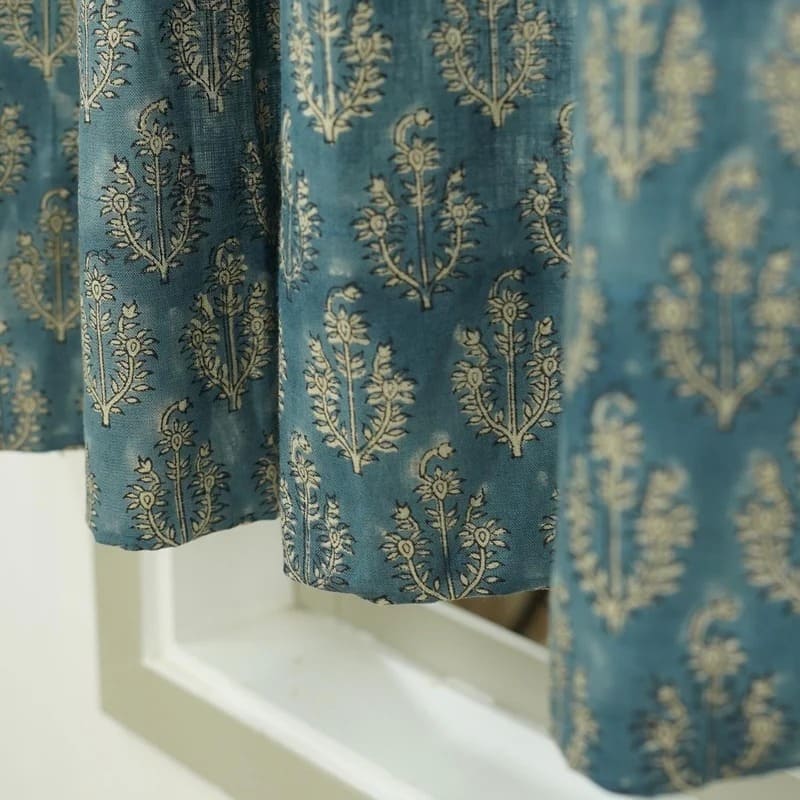 Handmade block print curtains stylish window cover