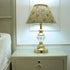 Blue fabric lampshade with modern conical design