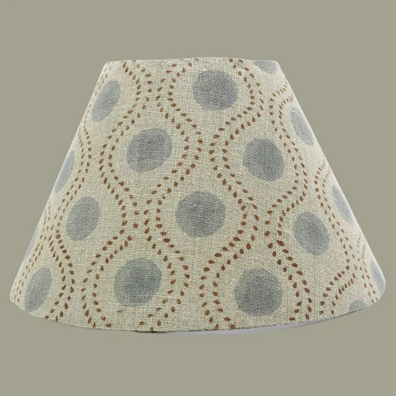 Patterned linen lampshade for bedroom or living