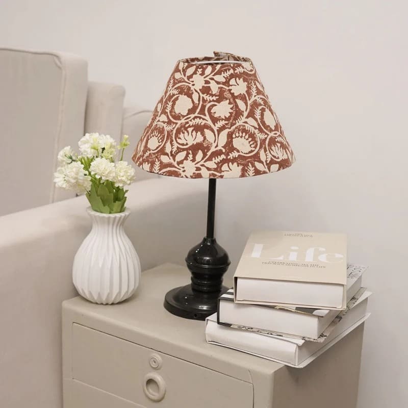 Designer linen lampshade in Indian style