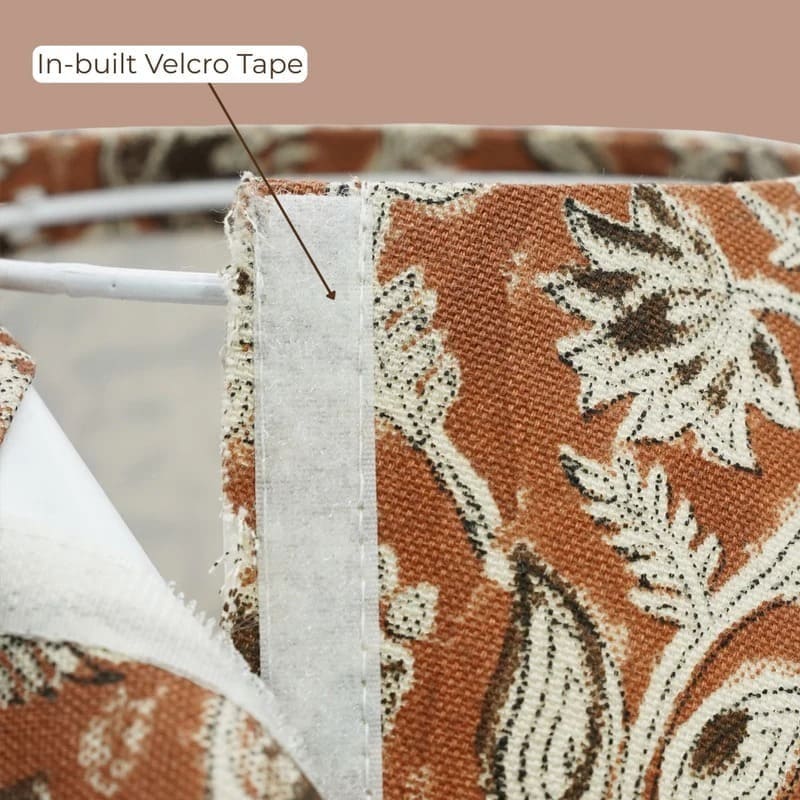 Decorative block print lampshade for living space