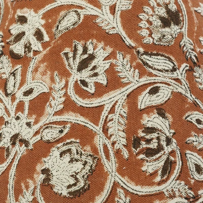 Handcrafted Rust Floral Detachable Lampshade || Saraswati