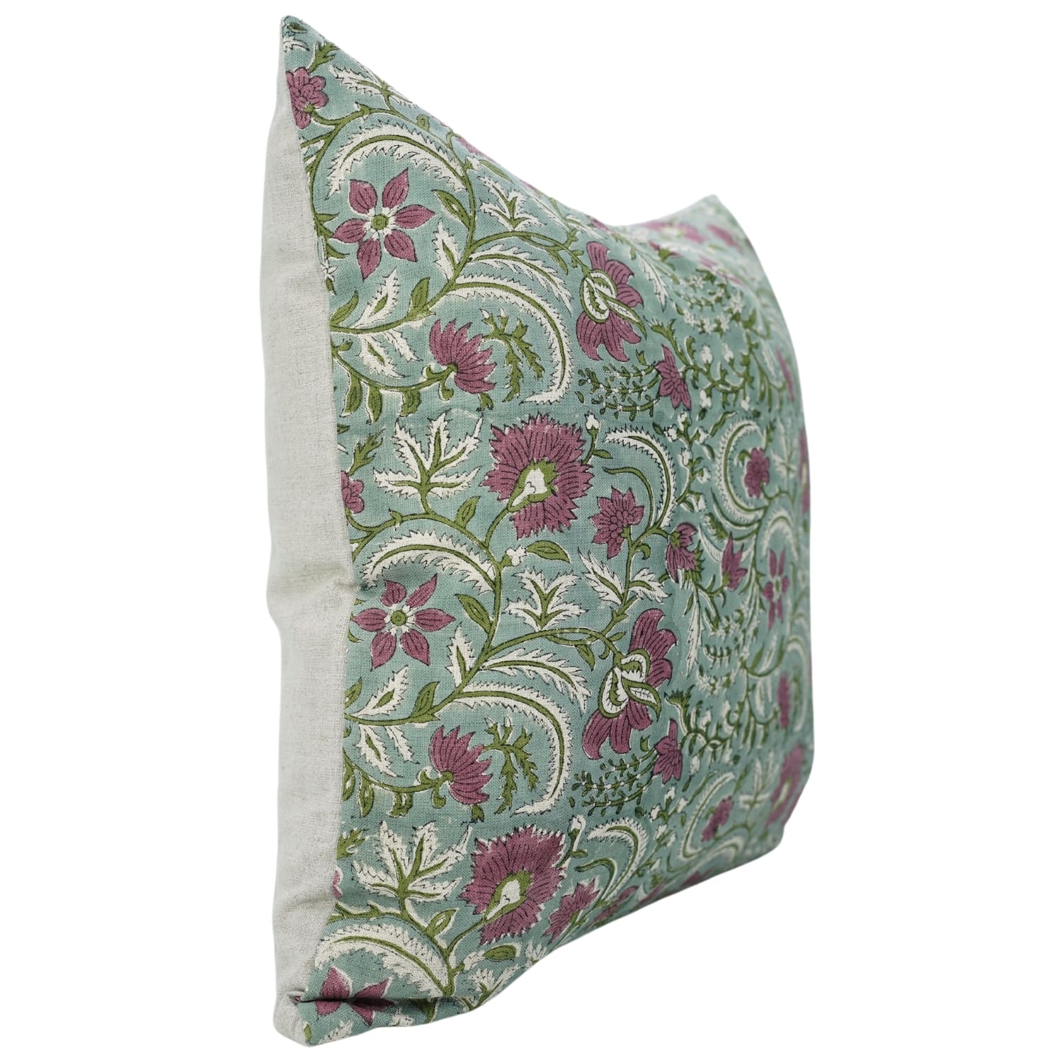 Decorative boho pillow case with floral pattern 