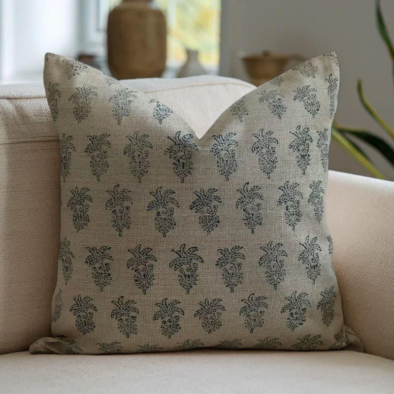 Block printed pillow cover for boho living room decorative couch pillow