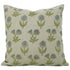 Decorative pillow with floral pattern on a beige background