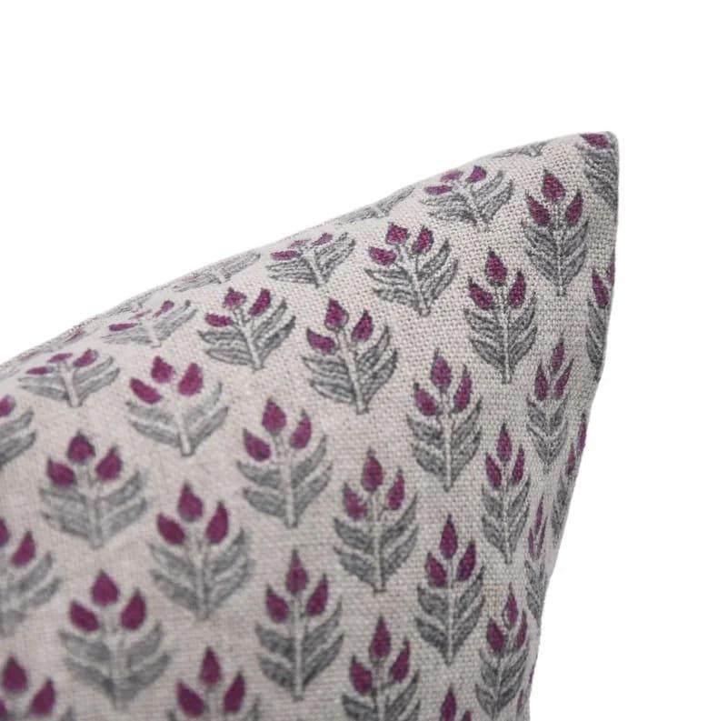 Handmade Purple Floral Throw Cover || Alia