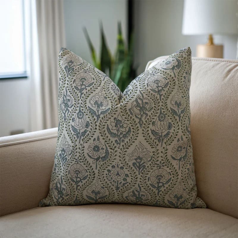 Boho striped pillow cover