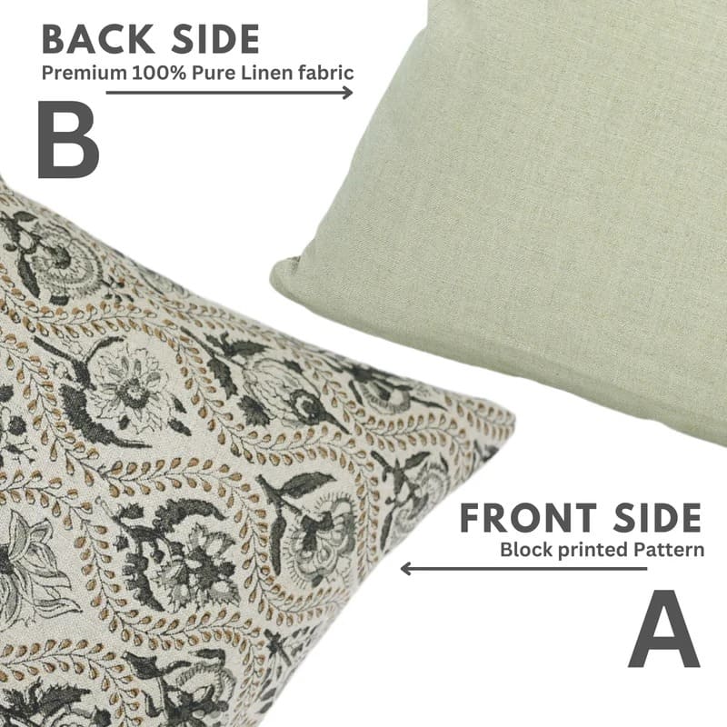 Simple linen decorative cushion cover