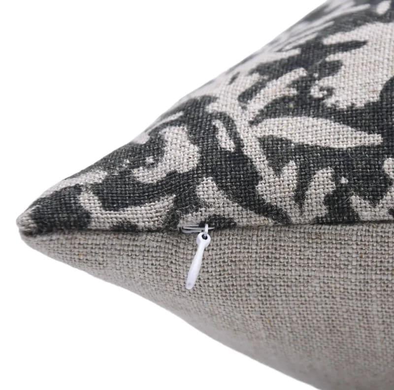 Handmade Black Vines Cushion Case - Amavsya