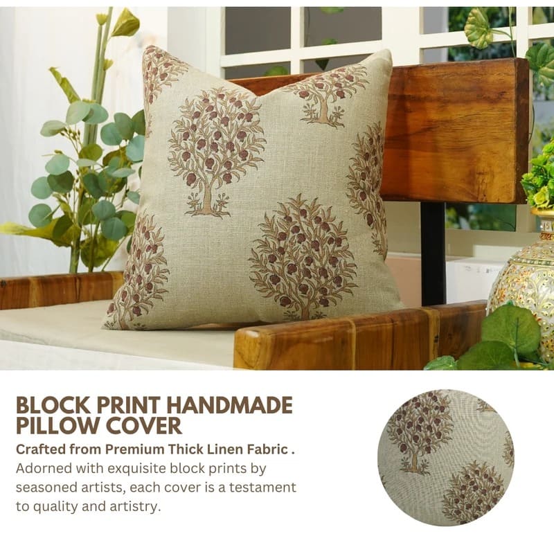 Natural fabric linen cushion cover