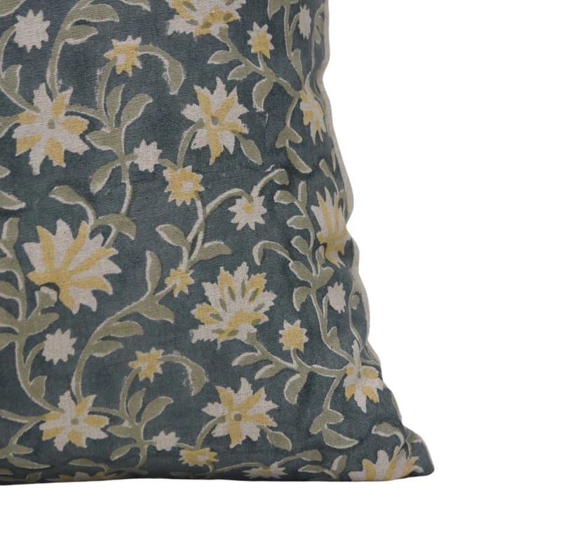 Block Printed Linen Throw Cover - Aradhana