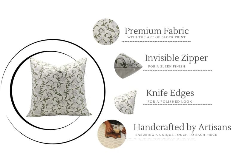 Handcrafted Boho Cushion Cover - Aradhana