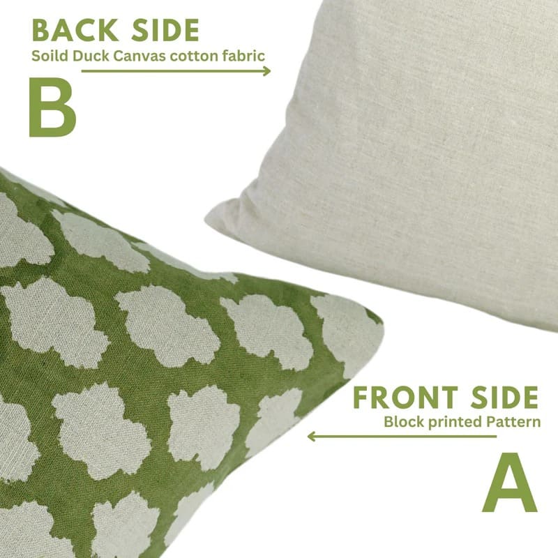 Vintage blockprint cushion cover