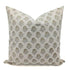 Outdoor pillow cover with block printed decorative cushion design