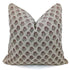 Floral patterned pillow on a white background
