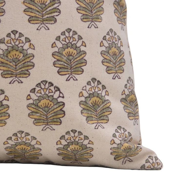 Block Printed Floral Throw Cover - Bheeshma