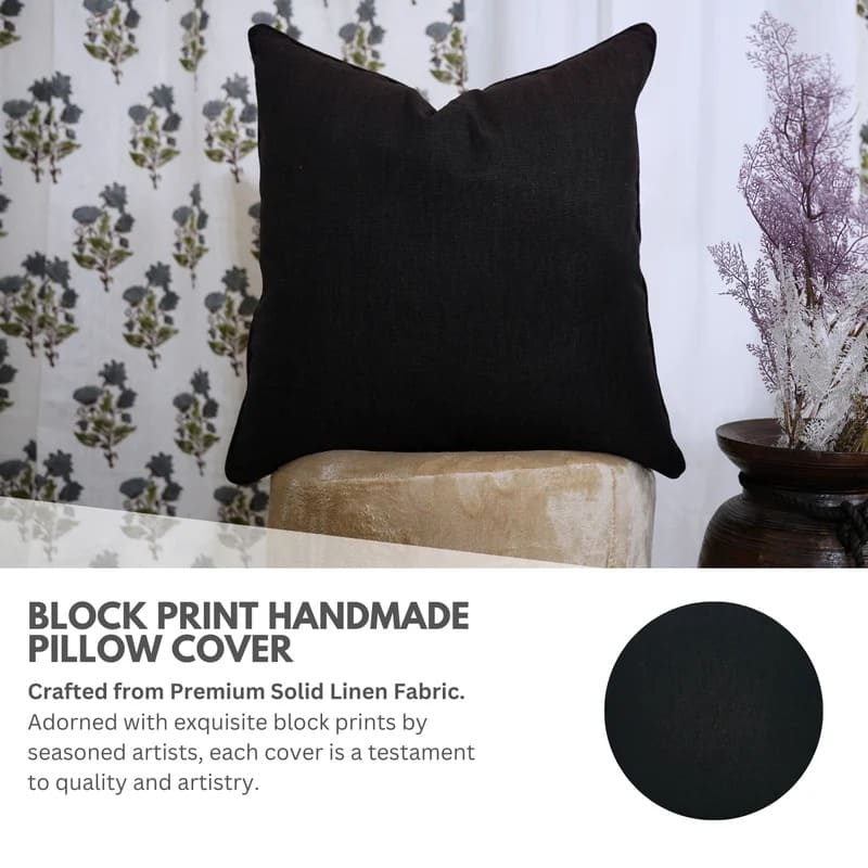 Premium block print pillow cover for bedroom and lounge