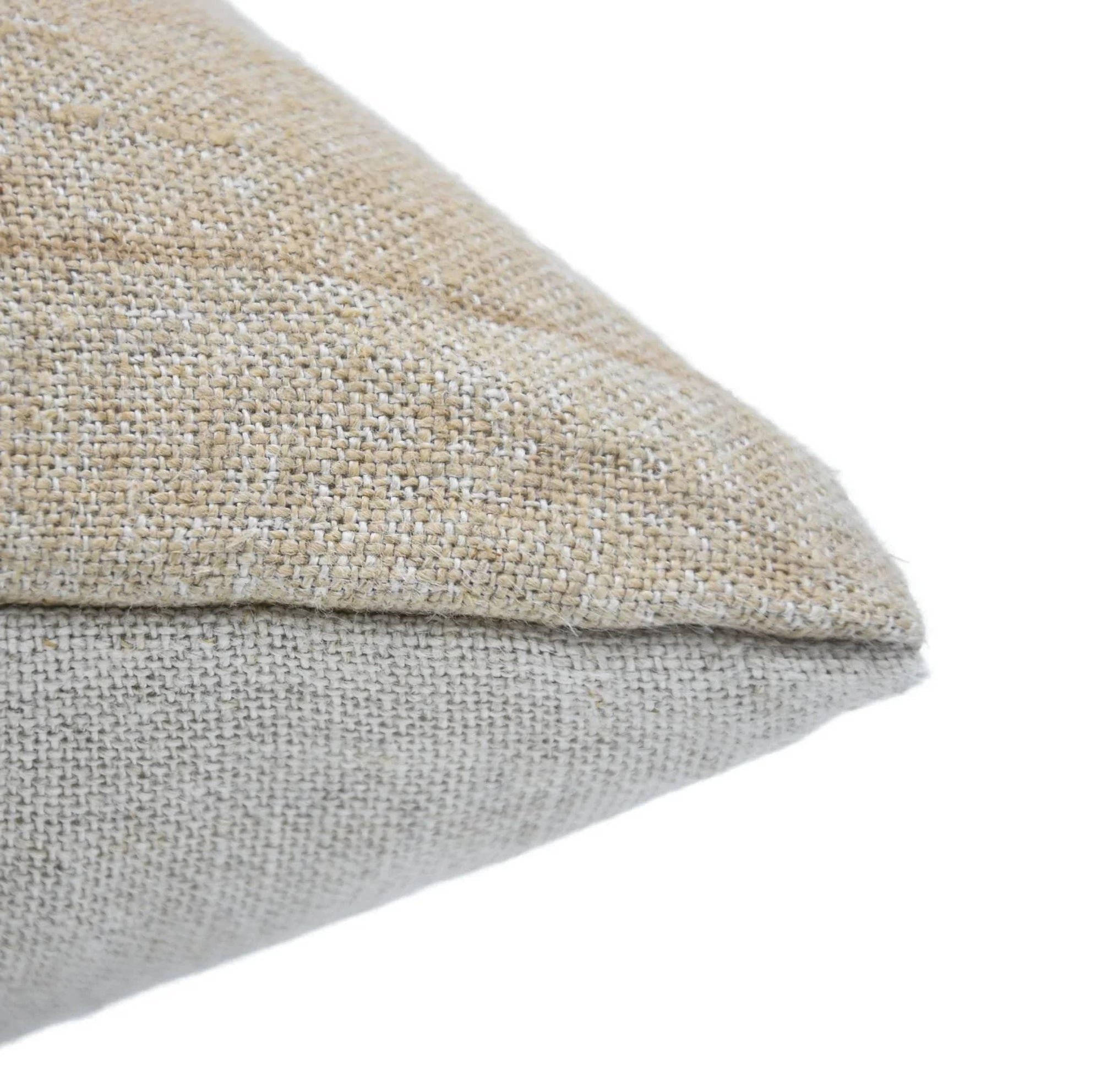 Textured fabric pillow cover on a white background