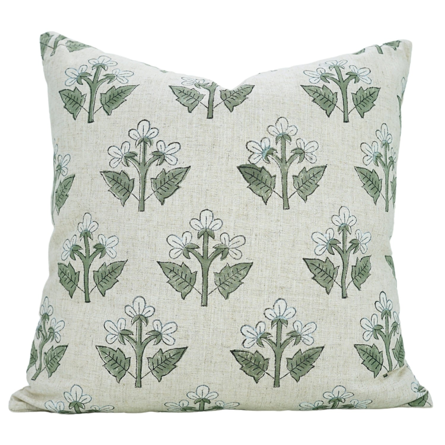 HandBlock Print Floral decorative pillow cover