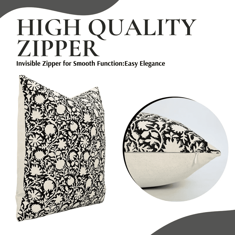 Neutral linen throw pillow cover