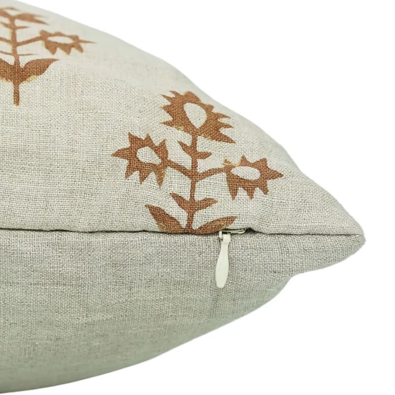 Floral decorative throw pillow cover