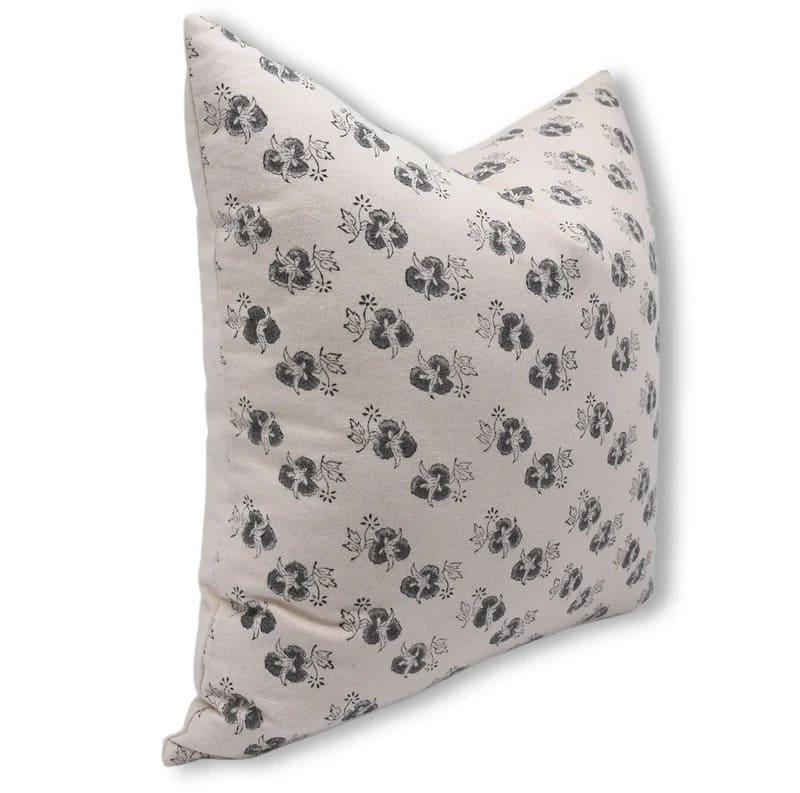 Block Printed Floral Cushion Cover - Chitranjan