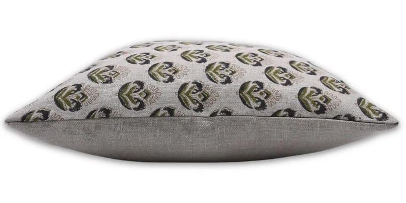 Block Print Heavy Linen Pillow Cover - Chui Mui