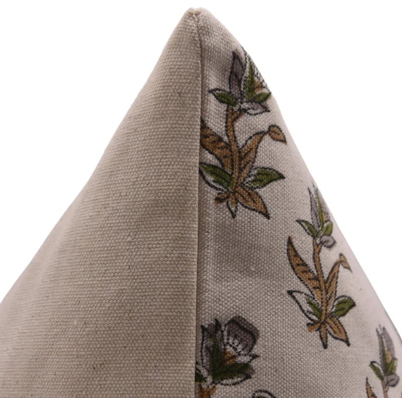 Indian Floral Print Pillow Cover - Coastal Tulip