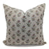 Decorative pillow cover with boho hand printed block design