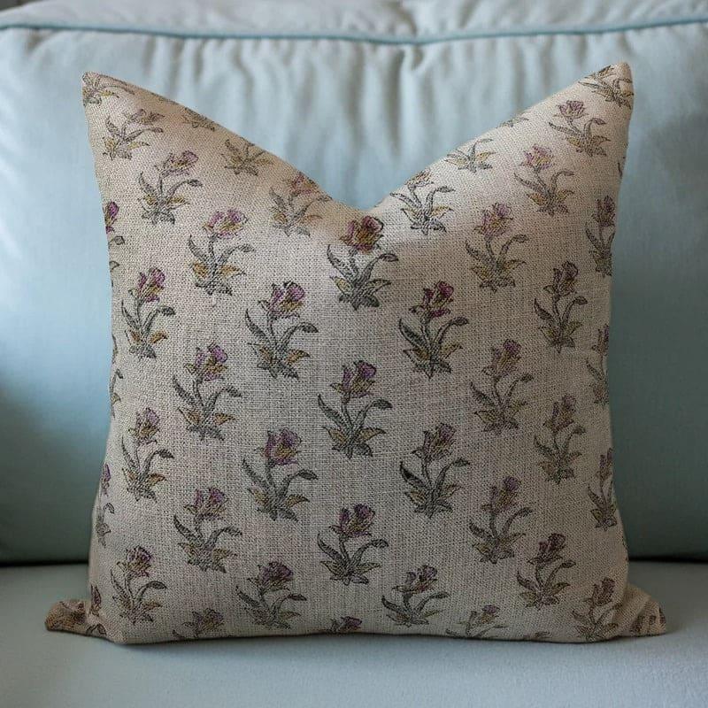 Custom pillow cover boho block printed decorative cushion