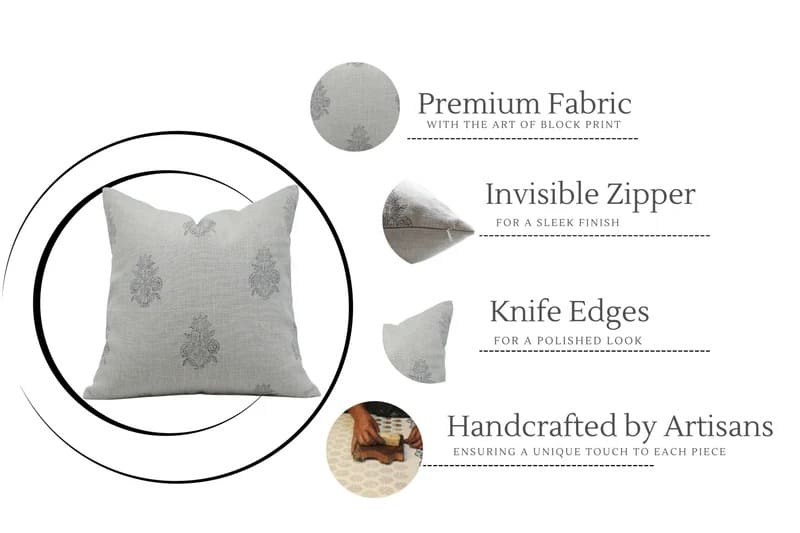 Thick Linen Gray Cockroach Pillow Case